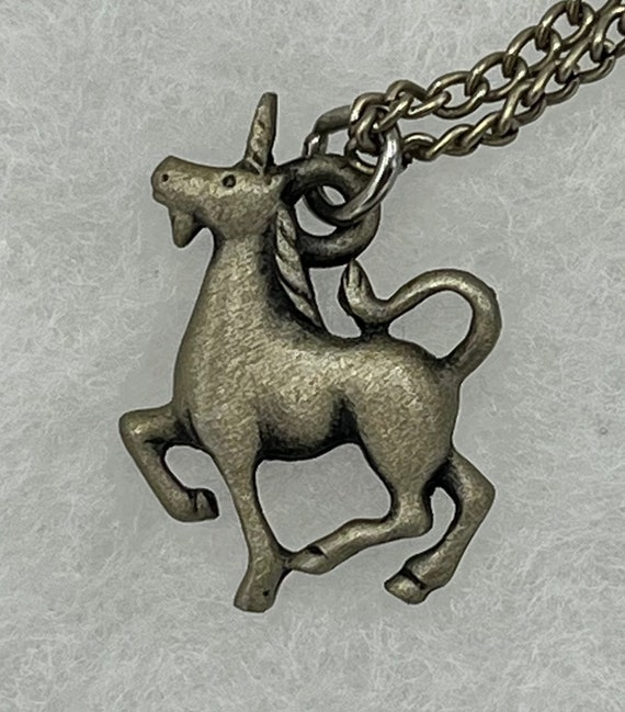 Vintage Pewter Ms. Dee Unicorn Set ~Brooch, Earri… - image 4
