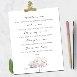 Confirmation Holy Spirit Prayer, Illustration PRINT