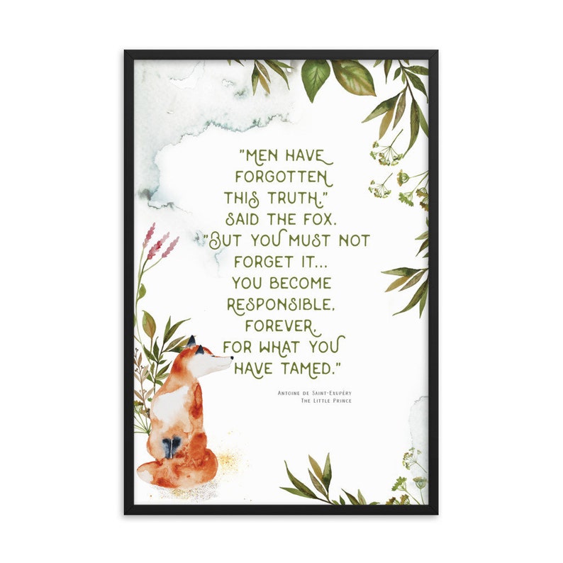Der Kleine Prinz Zitate Fuchs Der Kleine Prinz Und Der Fuchs etsy