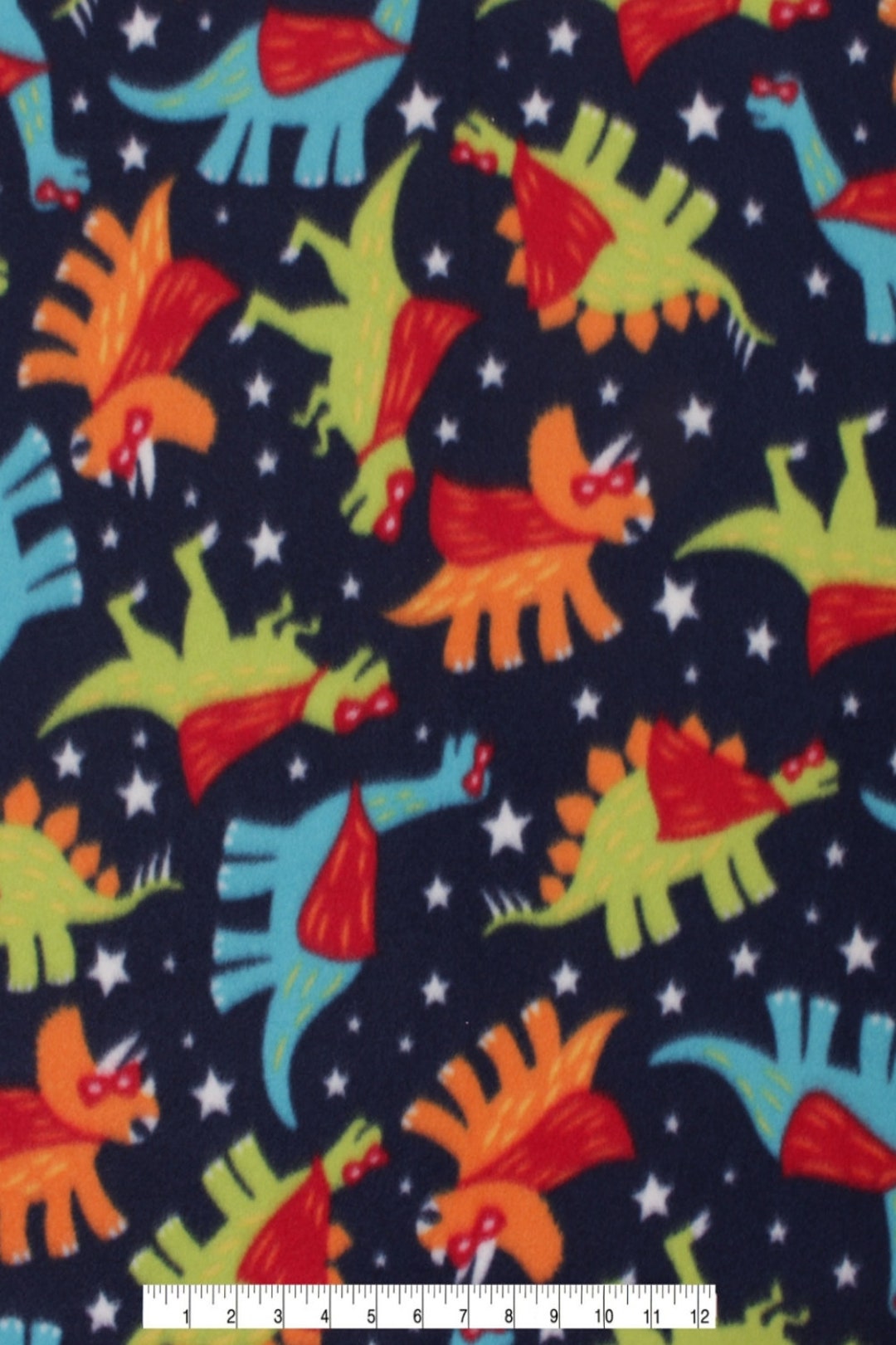 6 Ft Dinosaurs on Blue Blizzard Fleece Super Dinos Etsy