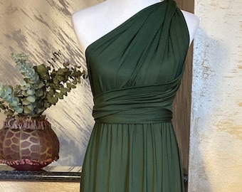 olive green colour dress