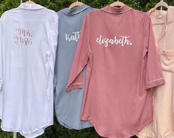 CLEARANCE! Sleep Shirts for Bridesmaids /Getting Ready /Bridesmaid Shirts /Maid of Honor /Button Down Shirts /Bridal Party Getting Ready