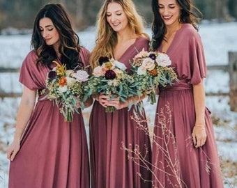 rusty blue bridesmaid dresses