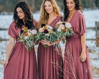 rust rose bridesmaid dresses