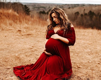 Maternity dress for Photoshoot | Convertible Dress | Infinity Dress | Maternity Gown | Maternity Dress | Convertible Gown | Burgundy  Dress