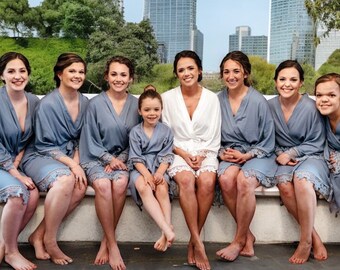 Bridesmaid Gift Robes, Getting Ready Outfit, Matching Bridal Party Robes Set, Softest Bridesmaid Robe, Jersey Modal Bridesmaid Robes, Kimono