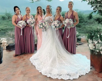 Rosewood Infinity Bridesmaid Dress  Floor Length Maxi Wrap Convertible Dress Wedding Dress Multiway Dress Rust Dress Evening dress