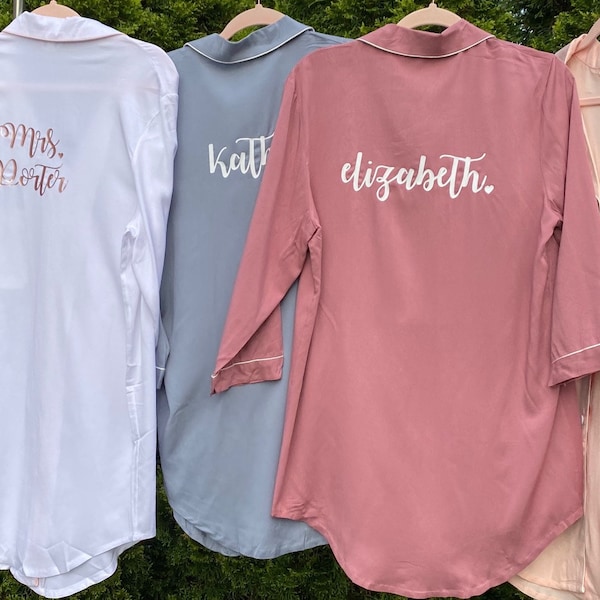 CLEARANCE! Sleep Shirts for Bridesmaids /Getting Ready /Bridesmaid Shirts /Maid of Honor /Button Down Shirts /Bridal Party Getting Ready