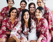 Sale Bridesmaid Robes -Floral Cotton Robes -Getting Ready Robes -Bridal Party -Kimono Robe Discount for Multi Orders, Please message us