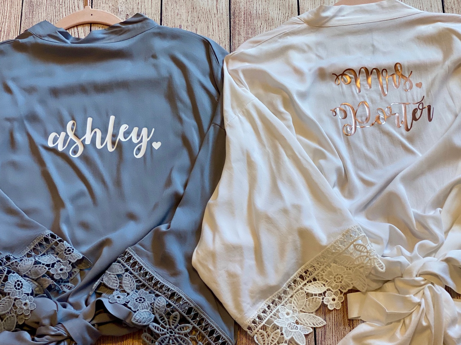 Clearance Bridesmaid Cotton Lace Robe, Bridesmaid Robes, Bridal Robes