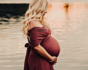 Rosewood Maternity dress | Convertible Dress | Infinity Dress | Maternity Gown | Maternity Dress | Convertible Gown | Photoshoot  Dress |