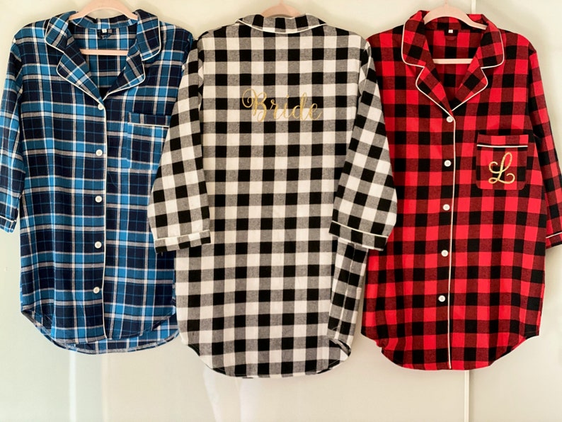 Flannel Bridesmaid Shirts, Bridal Party Gifts, Bridesmaid Flannel, Bride FlannelDiscount for Multi Orders, Please message us image 4