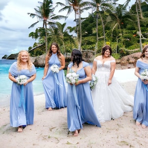 Powder blue color clearance dress