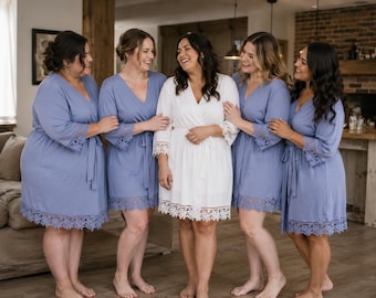 SOFT  Bridesmaids Robes | Bridesmaid Gifts  | Bridal Party Robes | Matching Robes | Getting Ready Robes | Robes Set of 3,4,5,6,7,8,9,10