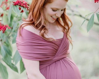 Holiday Sale! Maternity dress for Baby Shower | | Convertible Dress | Infinity Dress | Maternity Gown| Convertible Gown | Dusty Rose  Dress