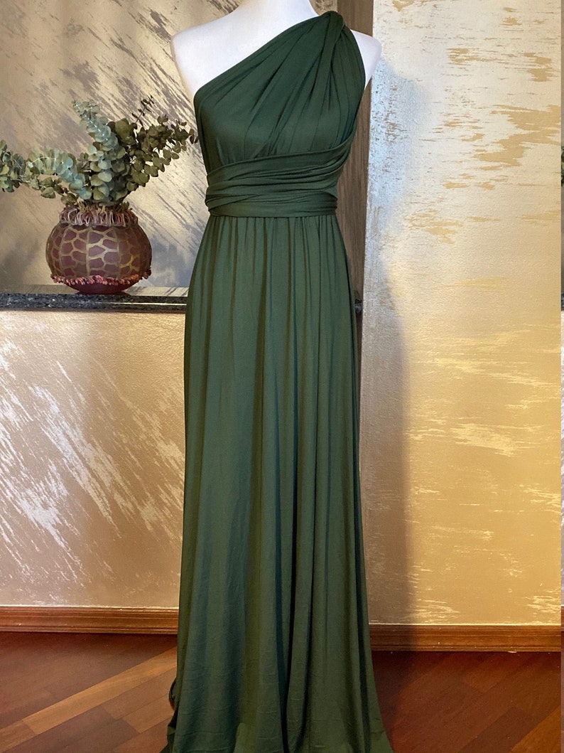 olive green multiway dress