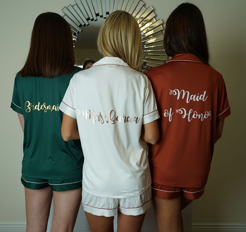 Soft & Stretchy Bridesmaid Pajamas Bridal Party Gifts Bridesmaid Gifts Bachelorette Party Gifts Personalized Gifts Getting Ready image 4