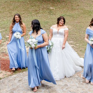 NEW Color Dusty Blue Bridesmaid Dress/long Rust Dress/ - Etsy