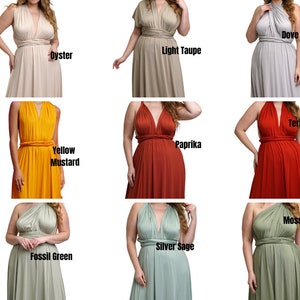 NEW COLORS Moss Green Bridesmaid Dress Silver Sage Infinity Dress Floor Length Maxi Convertible Wedding Dress Multiway Dress Rust Dress image 10