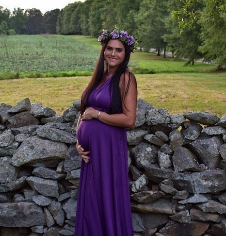 Maternity Dress for Photoshoot Convertible Dress Infinity Dress Maternity  Maternity Dress Baby Shower Dress Rosewood Dress 