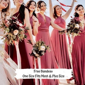 Rosewood Dusky Pink Bridesmaid Dress Infinity Bridesmaid - Etsy