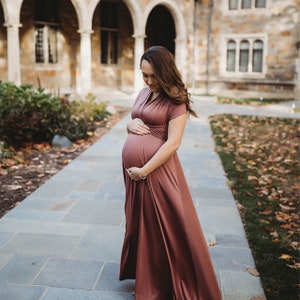 Rosewood Maternity dress Convertible Dress Infinity Dress Maternity Gown Maternity Dress Convertible Gown Photoshoot Dress zdjęcie 7