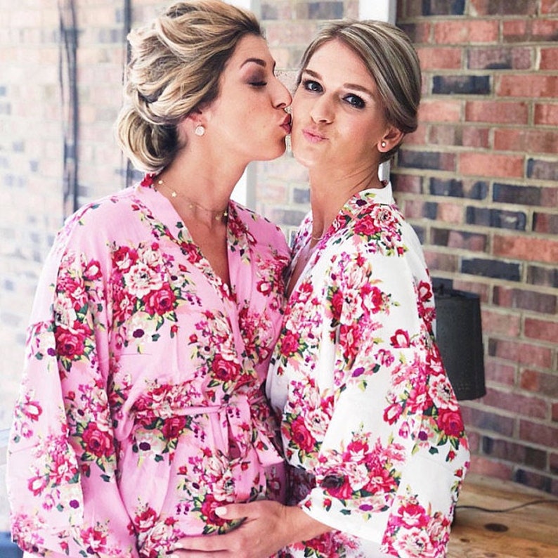 Sale Bridesmaid Robe Set of 10 Floral Bridesmaid Robes Etsy