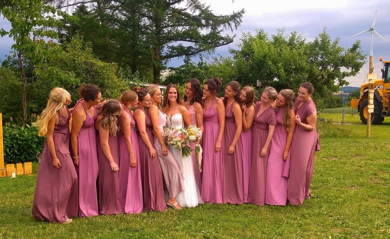 Rosewood Bridesmaid Dress, Mauve Infinity Bridesmaid Dress, Dusty Rose Convertible Dress, Long Dress, Multiway Dress, Bridesmaid Party image 2