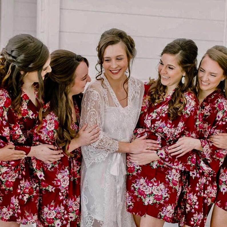 Sale Bridesmaid Robe Set of 10 Floral Bridesmaid Robes Etsy