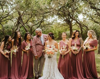 Bridesmaid Dress Infinity Bridesmaid Dress Burgundy Navy Mauve Dusty Rose Sage Floor Length Maxi Wrap Convertible Dress Wedding Dress