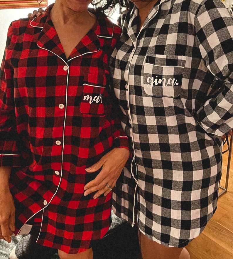 Flannel Bridesmaid Shirts, Bridal Party Gifts, Bridesmaid Flannel, Bride FlannelDiscount for Multi Orders, Please message us image 1