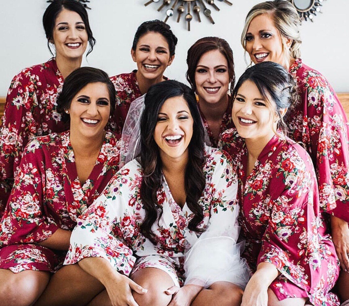 Bridesmaid Robes, Gift for Bridesmaid, Bridesmaid Gifts, Floral Robe,…