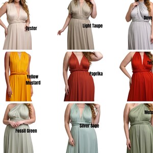 Bridesmaid Dress Infinity Dress Floor Length Maxi Wrap Convertible Dress Wedding Dress Multiway Dress Rust Dress Evening dress image 10