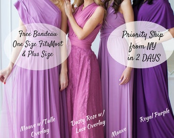 Bridesmaid Dress Infinity Dress Floor Length Maxi Wrap Convertible Dress Wedding Dress Multiway Dress