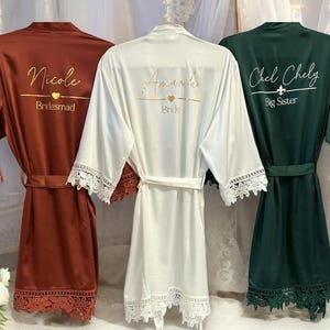 Bridesmaids Robes Set Satin Matte Getting Ready Robes Bridal  Robes Bridesmaid Gifts Bridesmaids Proposal Gifts