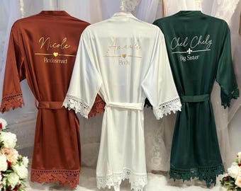 Bridesmaids Robes Set Satin Matte Getting Ready Robes Bridal  Robes Bridesmaid Gifts Bridesmaids Proposal Gifts