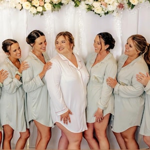 Bridesmaid Button Down Shirts Bridesmaid Sleep Shirts Bridesmaid Pajamas Monogram Bridesmaid Shirts Getting Ready Outfits Set of 4,5,6,7,8,9