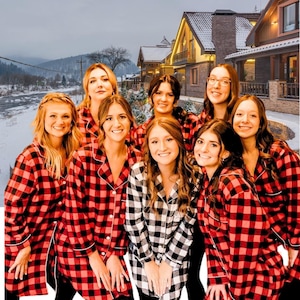 Flanell Brautjungfer Hemden, Brautgeschenke, Brautjungfer Flanell, Braut Flanellhemden, Flanell Nachtkleid, Pyjamas für sie