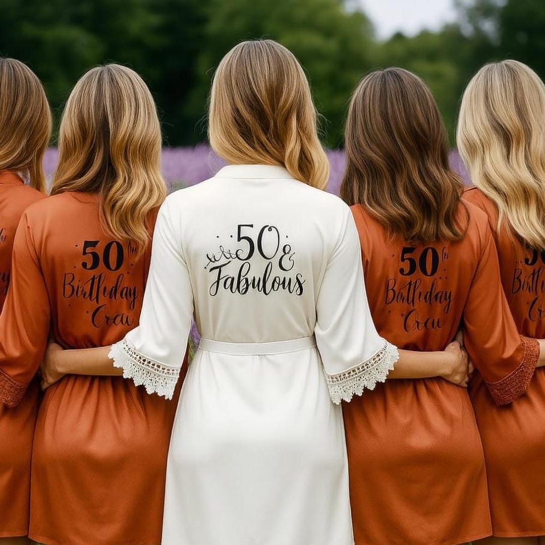 Fancy 50 Robe Personalized 50th Birthday Keepsake Robe, 50 Birthday Gift for Women ...