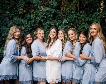 Bridal party Robes for Bridesmaids, Personalized proposal gift, Wedding day Robes, Softest Bridesmaid Robe, Bath Robe for Bride , Kimono