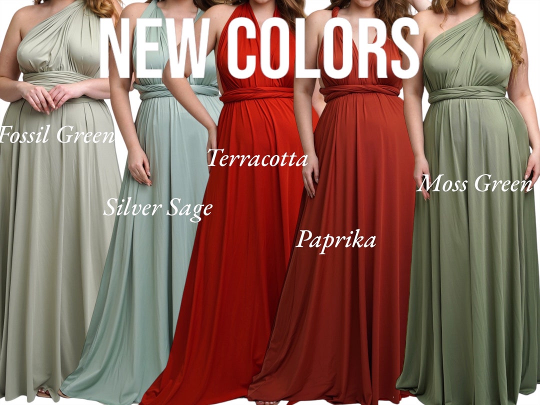 NEW COLORS Paprika Bridesmaid Dress Terracotta Infinity Dress Floor ...