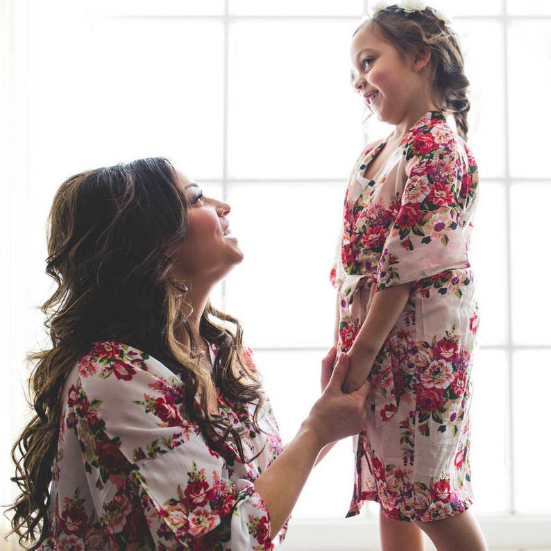 Mom & Daughter Floral Robes Mother Daughter Matching Robes Etsy