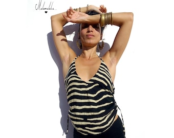OPEN BACK SHIRT...top ajustable, blusa mujer, top espalda abierta, top verano mujer, blusa boho, top ibiza, camisa espalda abierta