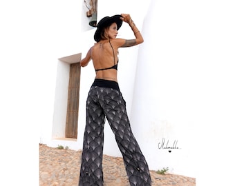 FRUNGE PANTS...women's pants, straight pants, wide leg pants, pants with pockets, pants with elastic, ryon pants