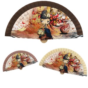 Malamalaka-Fächer, Holzfächer, Designerfächer, handgefertigter Fächer, künstlerischer Fächer, Geschenk für Frauen