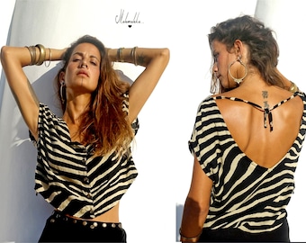 WOMAN SHIRT A...blusa mujer, blusa espalda abierta, blusa verano mujer, blusa boho, blusa ibiza, blusa elegante, blusa ryon