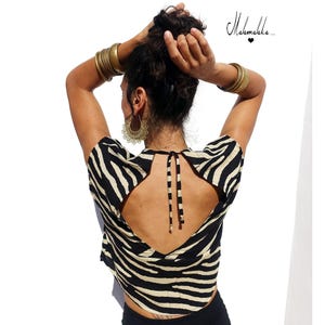 WOMAN SHIRT A...blusa mujer, blusa espalda abierta, blusa verano mujer, blusa boho, blusa ibiza, blusa elegante, blusa ryon