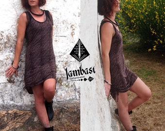 Women's Short Dress, Sleeveless dress, Animal print dress, snake print, Alternative, Goa Psytrance,Festival Clothes,Skirt, Comfortable Dress