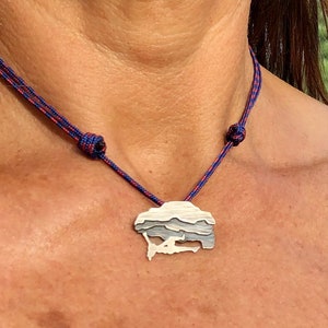 Rock Climber Silver Pendant