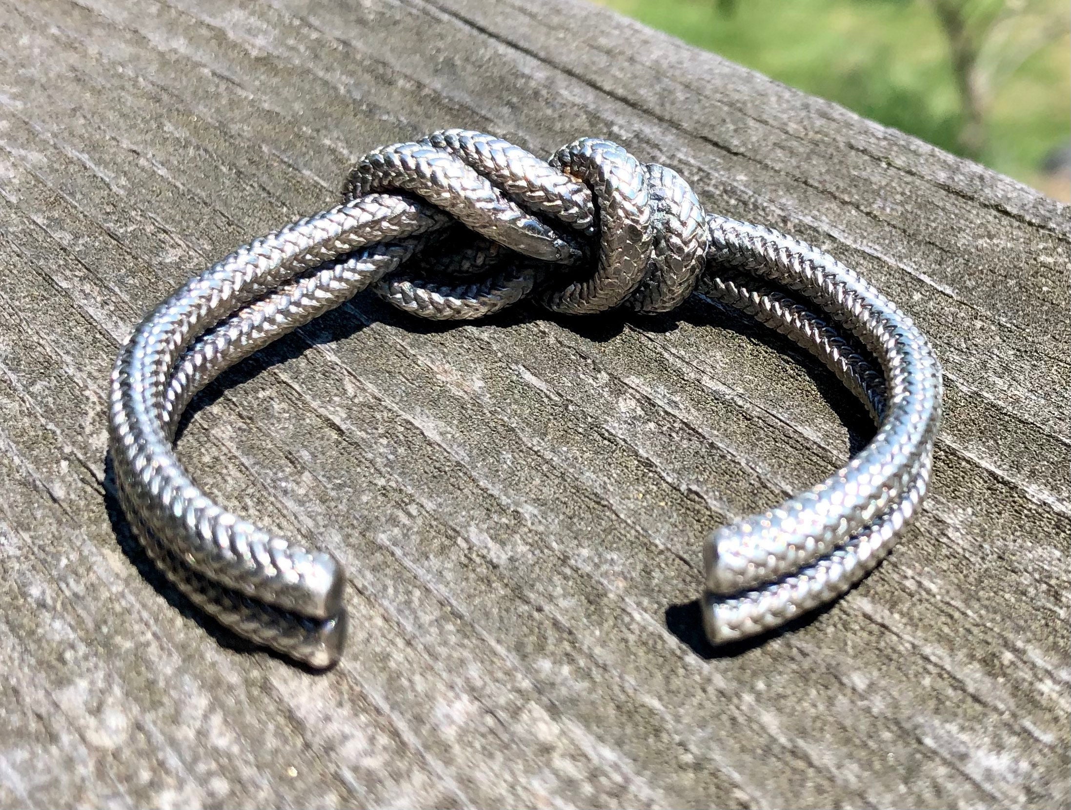 値下げ‼️C794 高品質 ニードルインフローライト バングル 幅14.8 Rock Climbing Silver Cuff Bracelet Thick Figure 8 Knot - Etsy